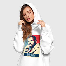 Женское худи-платье Drake obey, цвет: белый — фото 2