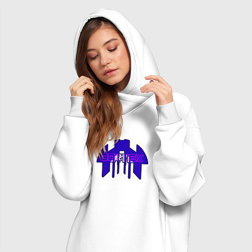 Женская толстовка-платье Cortex фиолетовый aneurism iv / Белый – фото 3