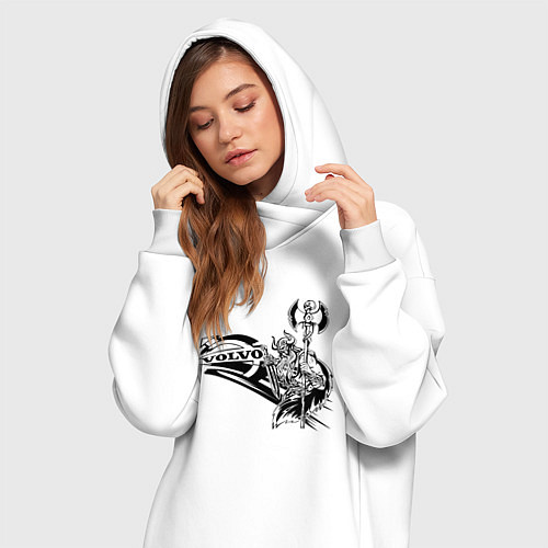 Женская толстовка-платье Викинг вольво / Белый – фото 3