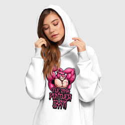 Женское худи-платье Розовая пантера gym, цвет: белый — фото 2