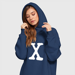 Женское худи-платье Буква х, цвет: тёмно-синий — фото 2