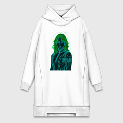 Женская толстовка-платье Билли Айлиш из неоновых линий