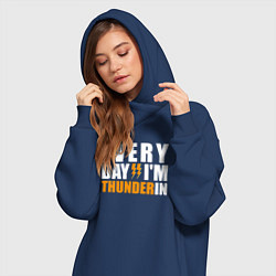 Женское худи-платье Thunder in, цвет: тёмно-синий — фото 2