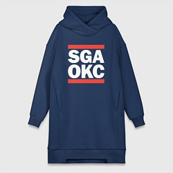 Женское худи-платье SGA OKC, цвет: тёмно-синий