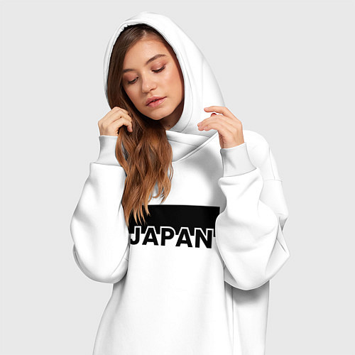 Женская толстовка-платье Japan / Белый – фото 3
