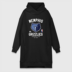 Женское худи-платье Memphis Grizzlies - NBA team, цвет: черный