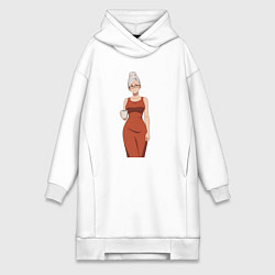 Женское худи-платье Dandadan Seiko в платье, цвет: белый