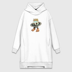 Женское худи-платье La Vaca Saturno Saturnita, цвет: белый