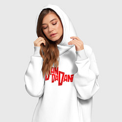 Женское худи-платье Dandadan - logotype, цвет: белый — фото 2