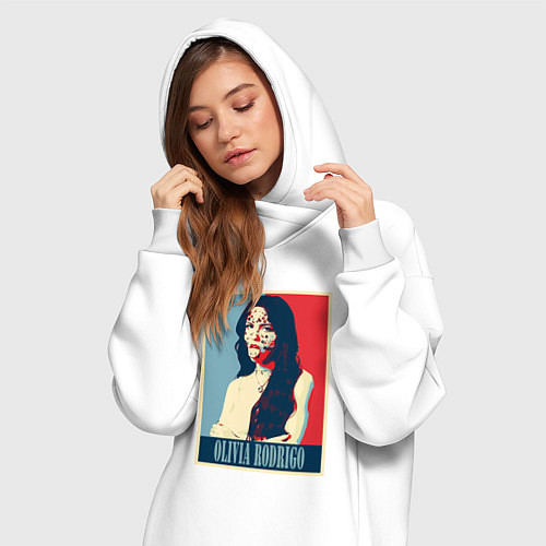 Женская толстовка-платье Оливия Родриго / Белый – фото 3