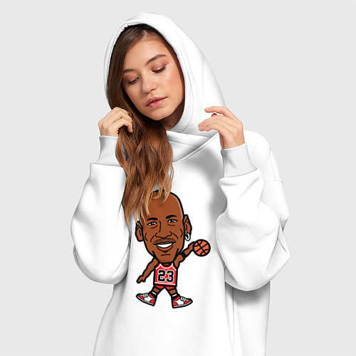 Женская толстовка-платье Малыш Джордан / Белый – фото 3