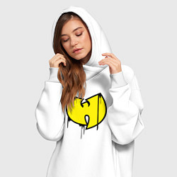 Женское худи-платье Wu-Tang style, цвет: белый — фото 2