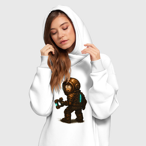 Женская толстовка-платье Кенни в игре Dead Space / Белый – фото 3