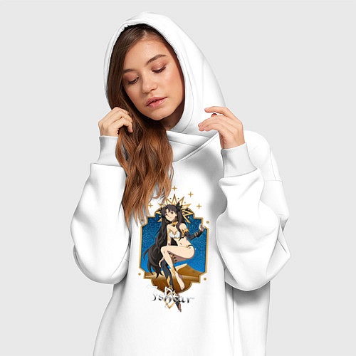 Женская толстовка-платье Богиня Иштар Fate / Белый – фото 3