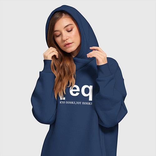 Женская толстовка-платье Мат для программистов / Тёмно-синий – фото 3