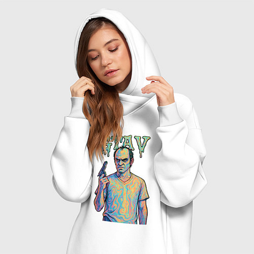 Женская толстовка-платье Тревор Филипс / Белый – фото 3