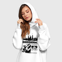 Женское худи-платье Berserk - битва, цвет: белый — фото 2