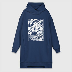 Женское худи-платье Фрирен - обложка, цвет: тёмно-синий