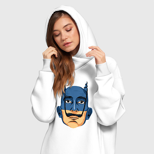 Женская толстовка-платье Batman Dali / Белый – фото 3