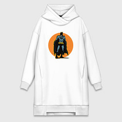 Женское худи-платье Cool Batman, цвет: белый