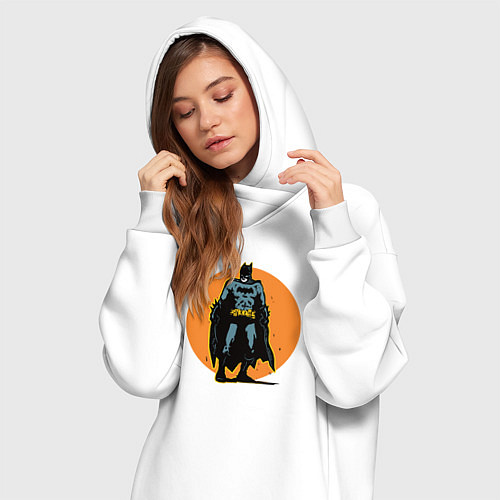 Женская толстовка-платье Cool Batman / Белый – фото 3