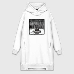 Женская толстовка-платье Призрак в лодке