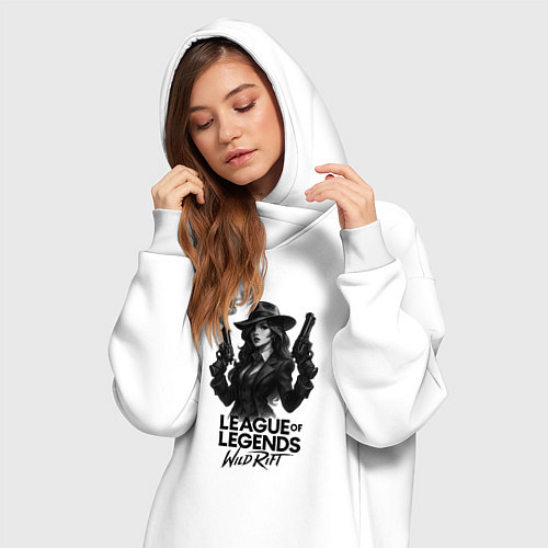 Женская толстовка-платье Мисс фортуна Нуар League of Legends / Белый – фото 3