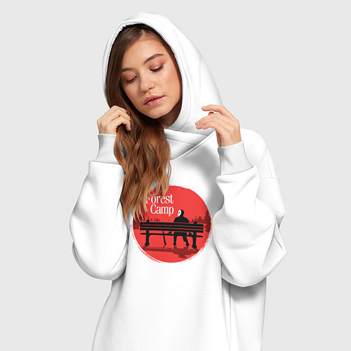 Женская толстовка-платье Forest camp / Белый – фото 3