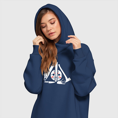 Женская толстовка-платье Оружие Джейсона / Тёмно-синий – фото 3