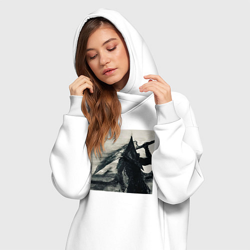 Женская толстовка-платье Silent Hill 2 / Белый – фото 3