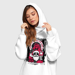 Женское худи-платье Красный огненный конь 2026, цвет: белый — фото 2