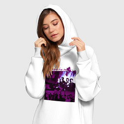 Женское худи-платье Depeche Mode in violet, цвет: белый — фото 2