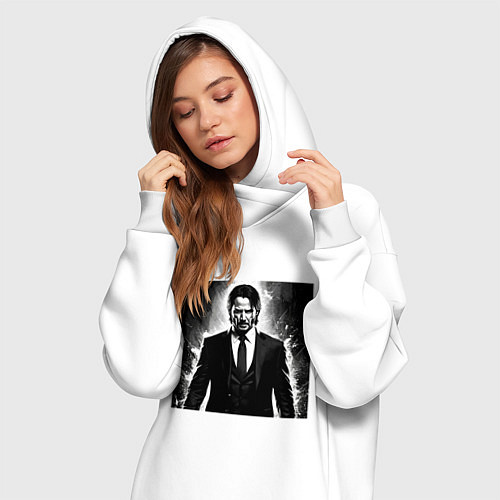 Женская толстовка-платье Киану / Белый – фото 3