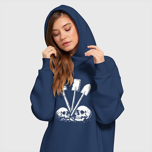 Женская толстовка-платье Искусство раскопок / Тёмно-синий – фото 3