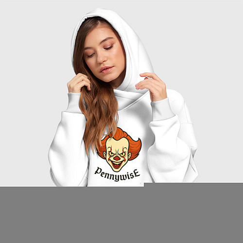 Женская толстовка-платье Пеннивайз - It / Белый – фото 3