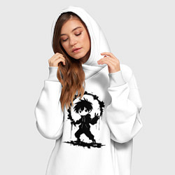 Женское худи-платье Banksy аниме, цвет: белый — фото 2