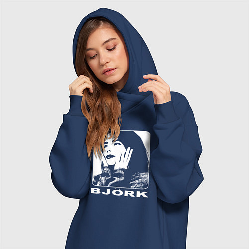 Женская толстовка-платье Bjork / Тёмно-синий – фото 3