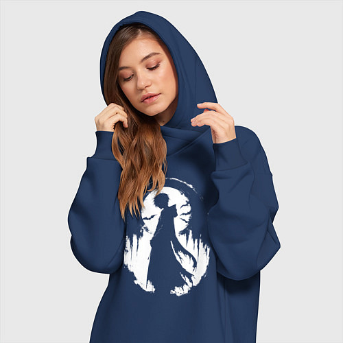 Женская толстовка-платье Аниме гот / Тёмно-синий – фото 3