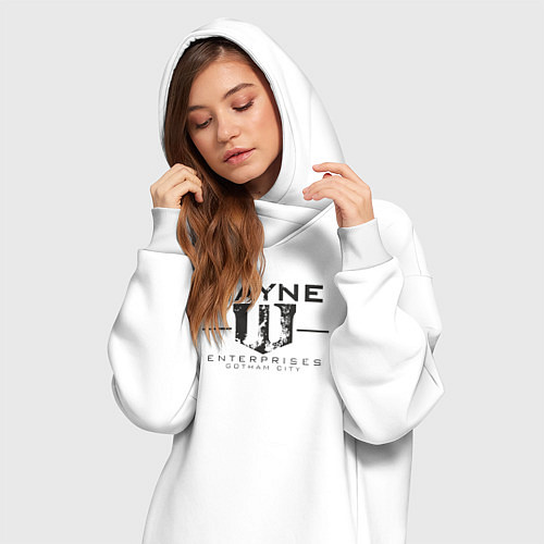 Женская толстовка-платье Wayne enterprices / Белый – фото 3