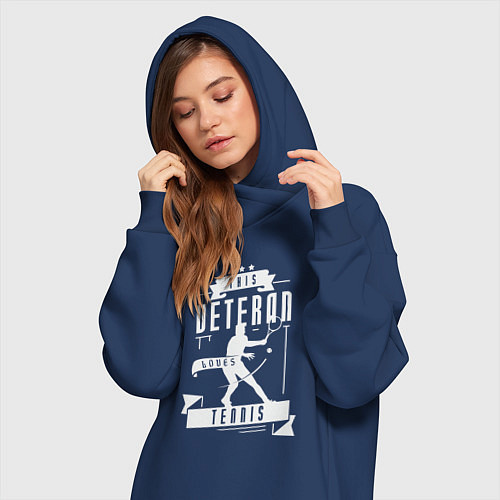 Женская толстовка-платье Ветеран тенниса / Тёмно-синий – фото 3