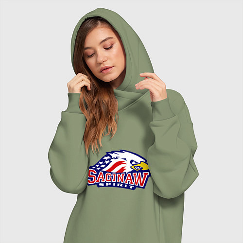 Женская толстовка-платье HC Saginaw Spirit / Авокадо – фото 3
