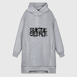 Женское худи-платье Suicide Silence, цвет: меланж