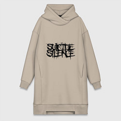 Женское худи-платье Suicide Silence, цвет: миндальный