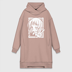 Женская толстовка-платье Аниме позитив