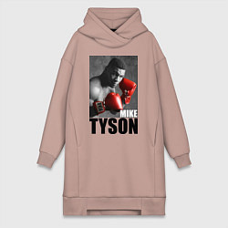 Женское худи-платье Mike Tyson, цвет: пыльно-розовый