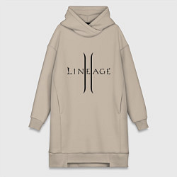 Женское худи-платье Lineage logo, цвет: миндальный