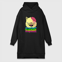 Женское худи-платье Dropdead Kitty, цвет: черный