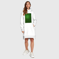 Женское худи-платье Цифровая иллюзия, цвет: белый — фото 2