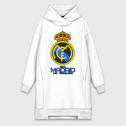 Женское худи-платье Real Madrid, цвет: белый