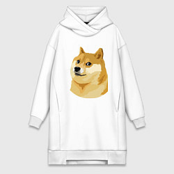 Женское худи-платье Doge, цвет: белый